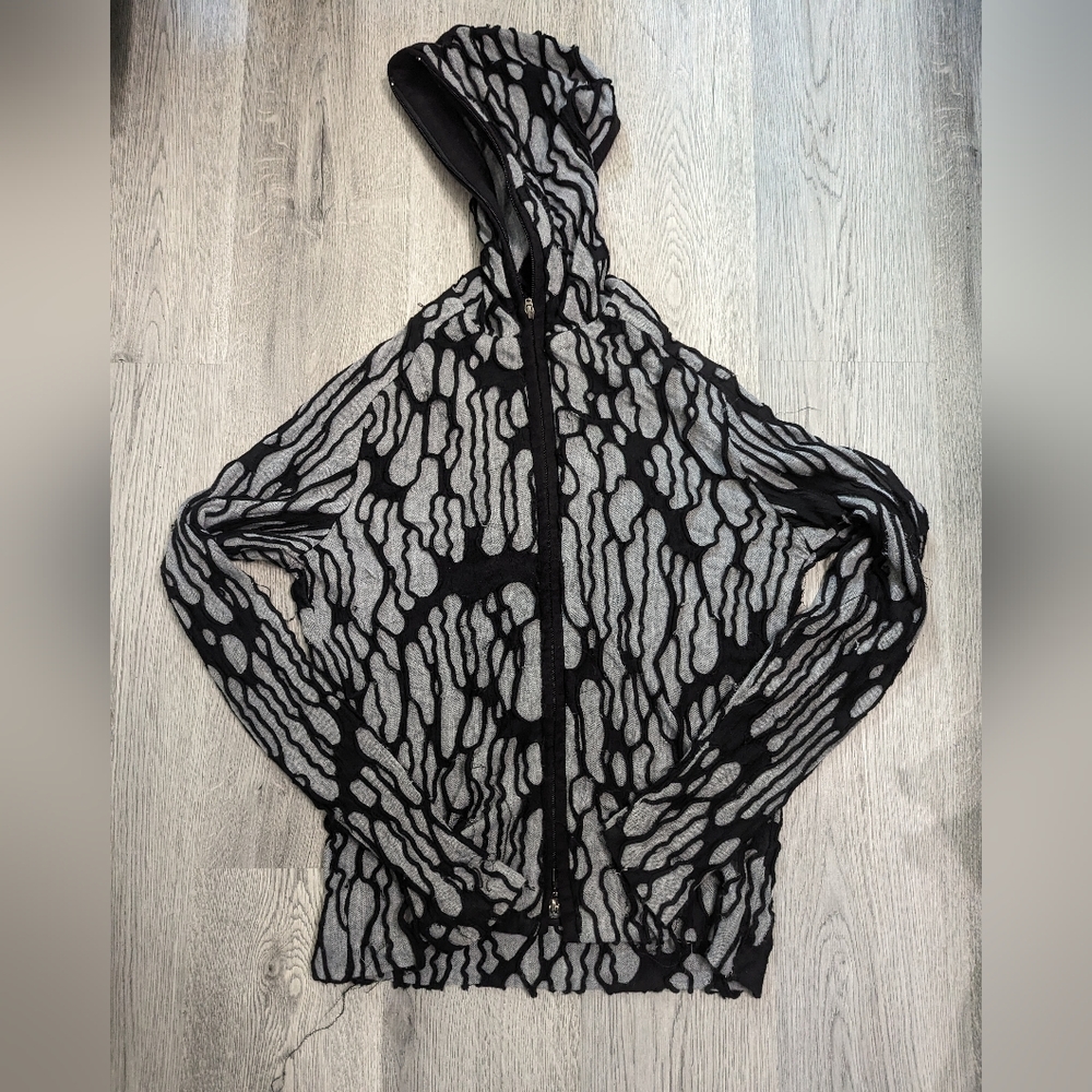 Philippe Dubuc Black and Gray Hoodie